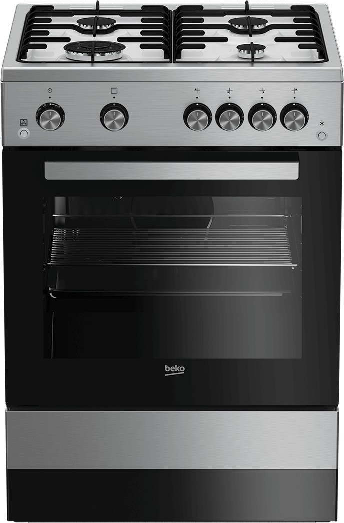 Beko Freestanding Cooker 60 cm, 3 Gas + 1 Wok Burner Gas Hob & Gas Oven + Gas Grill FSGT61121DXL - 2