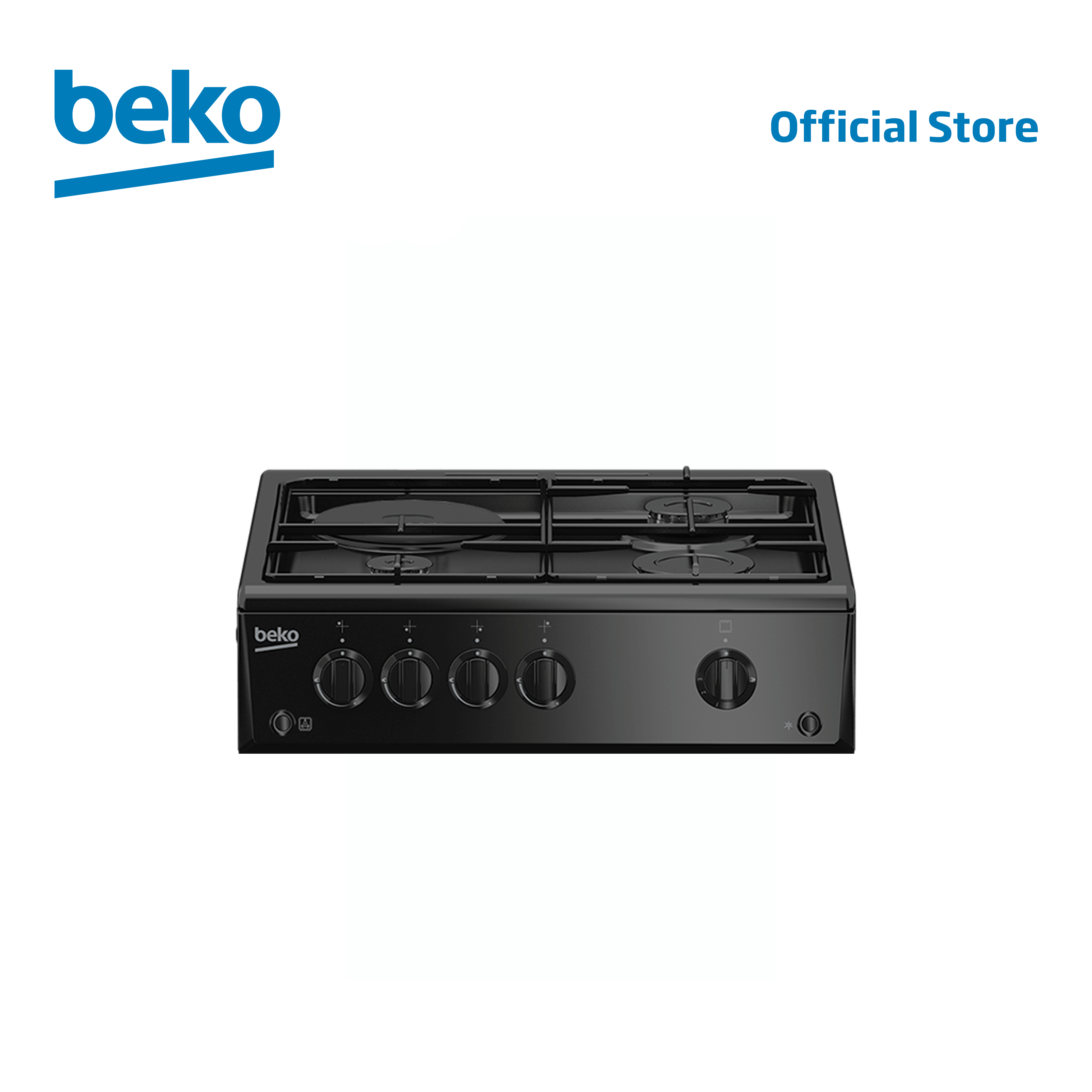 Beko Freestanding Cooker 50 cm, 3 Gas + 1 Hotplate Gas + Electric Hob & Gas Oven + Gas Grill CSG43010GB-2