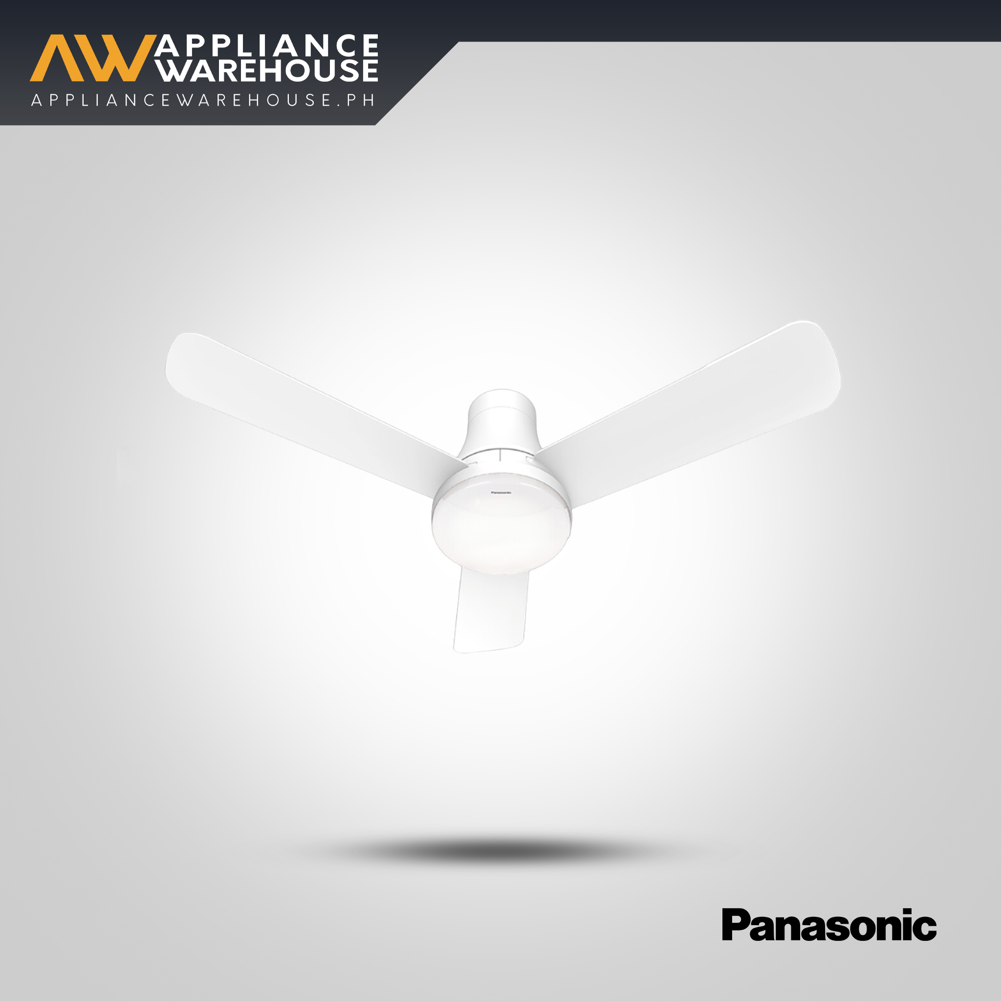 Panasonic F-48DFL 48 inch 3-Blade DC Motor Ceiling Fan with LED Lighting