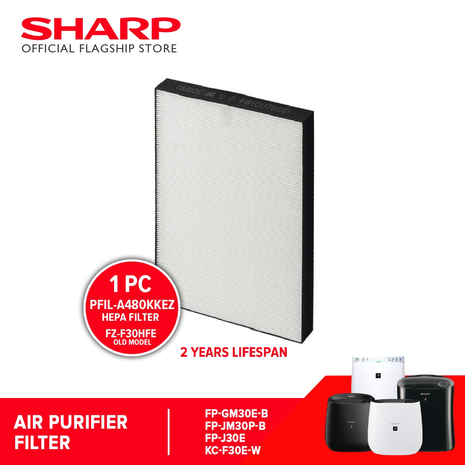FilterForSHARPFP-GM30E-BFP-J30EAirPurifierHepaFilterPFIL-A480KKEZ_FZ-F30HFE_-7