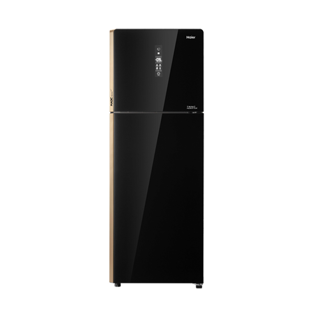 Haier 10.8 cu. ft. Twin Inverter Refrigerator – Black Glass