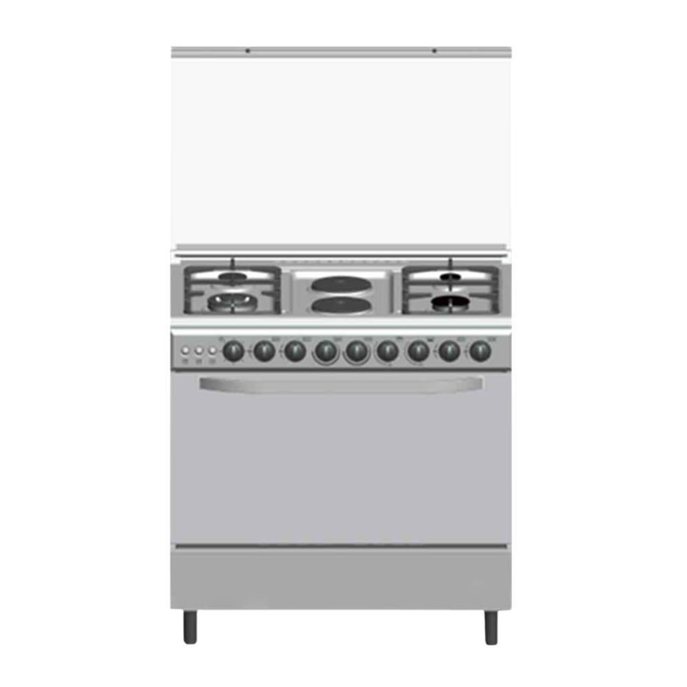 Haier HFS-904G2E130FGO 90cm 4 Gas Burners & 2 Electric Plate with 130L Double Burner Gas Oven Cooking Range