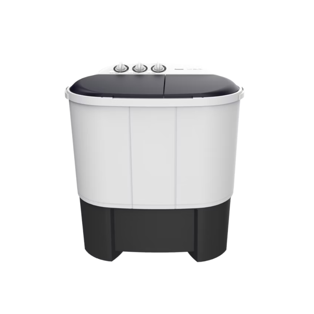 White and black rectangular appliance with a lid on a white background