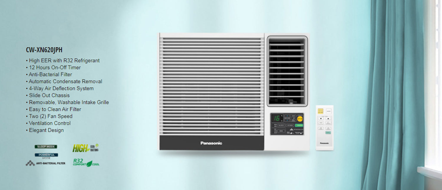 PanasonicCW-XN620JPH0.5HpDeluxeRemoteControlWindowTypeAircon-4