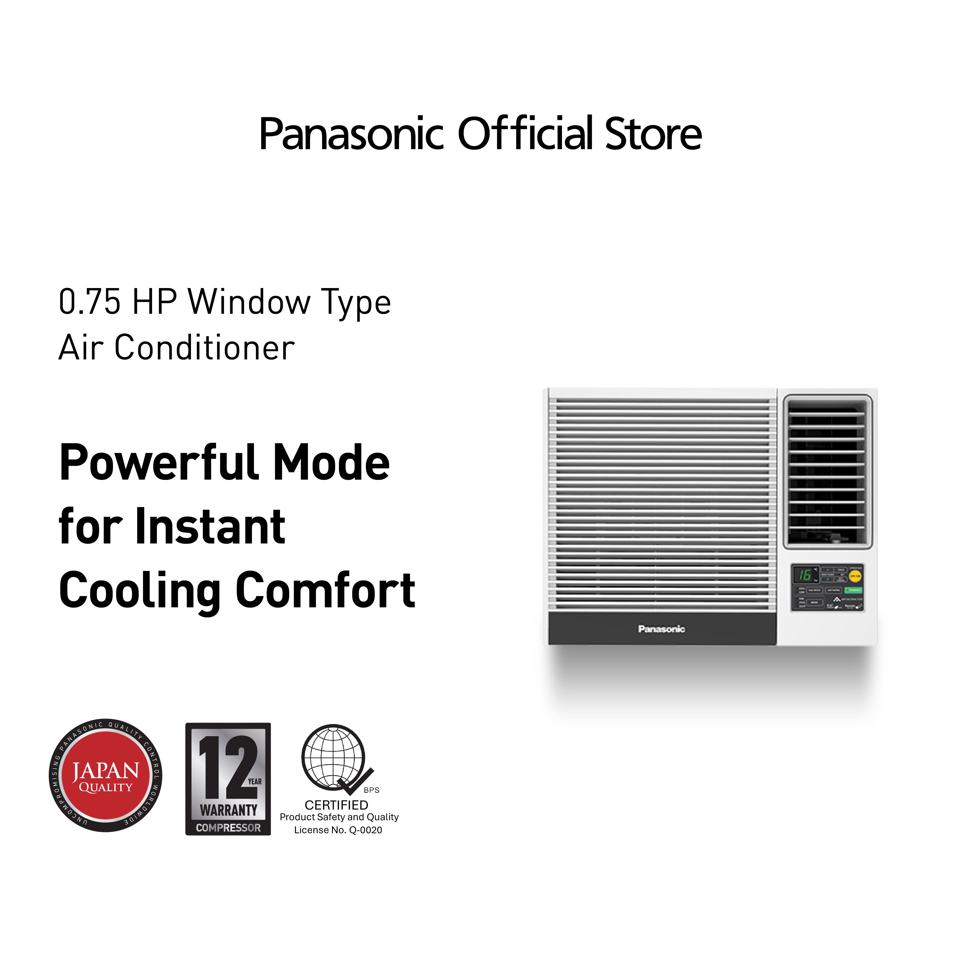 PanasonicCW-XN820JPH0.75HpDeluxeRemoteControlWindowTypeAircon-1