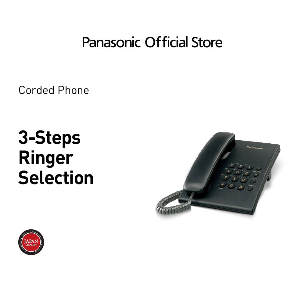 PanasonicCordedTelephoneKX-TS500MXBlack-1