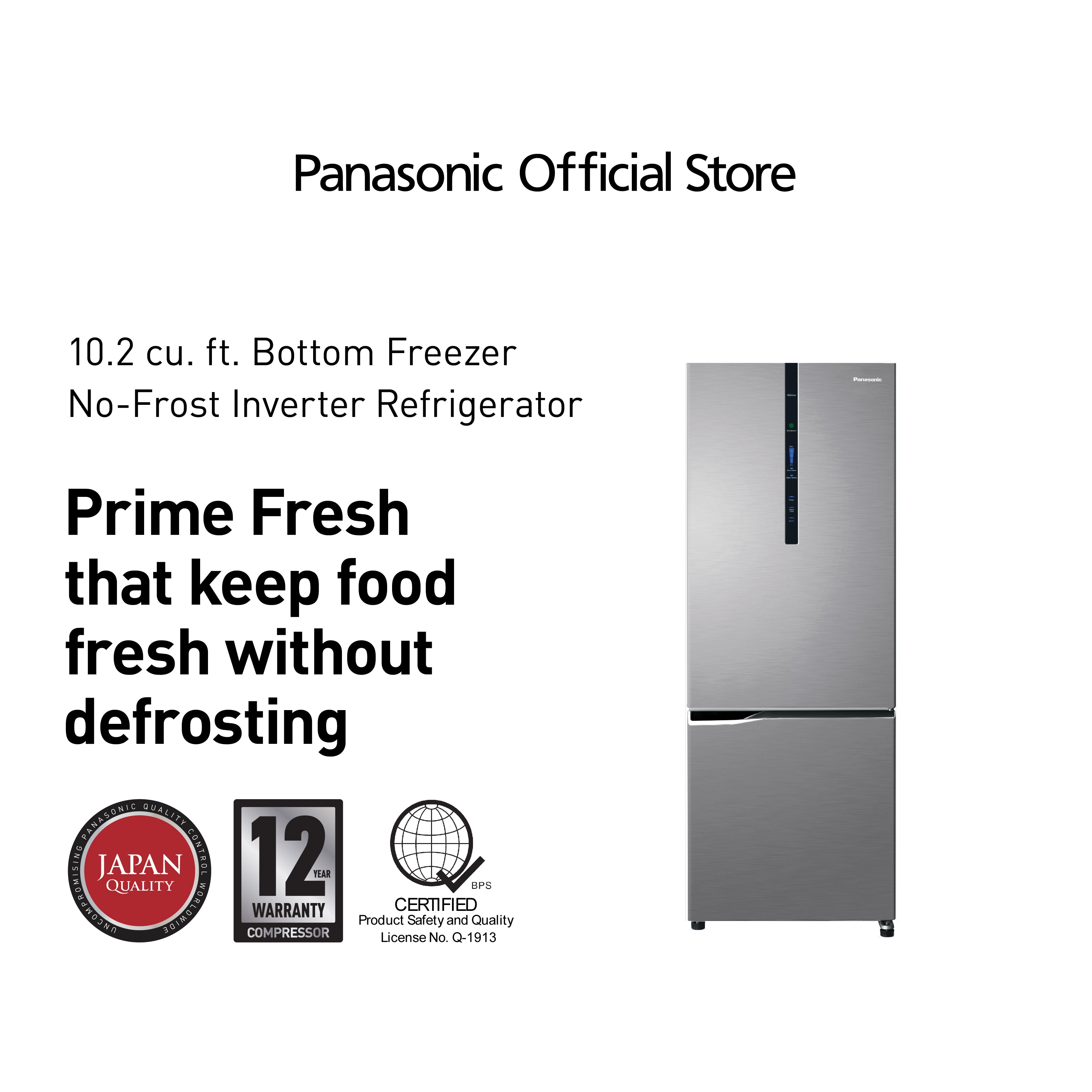 PanasonicNR-BV320XSPH10.2cu.ft.TwoDoorBottomFreezerNoFrostInverterRefrigerator-1