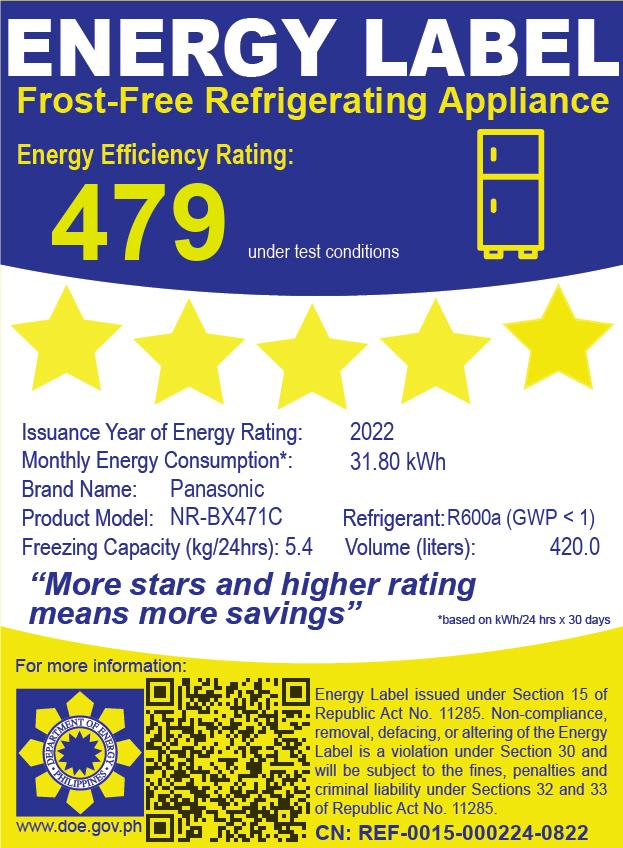 PanasonicNR-BX471CPSP14.4cu.ft.SteelDoorSeries2DoorBottomFreezerInverterRefrigerator-3