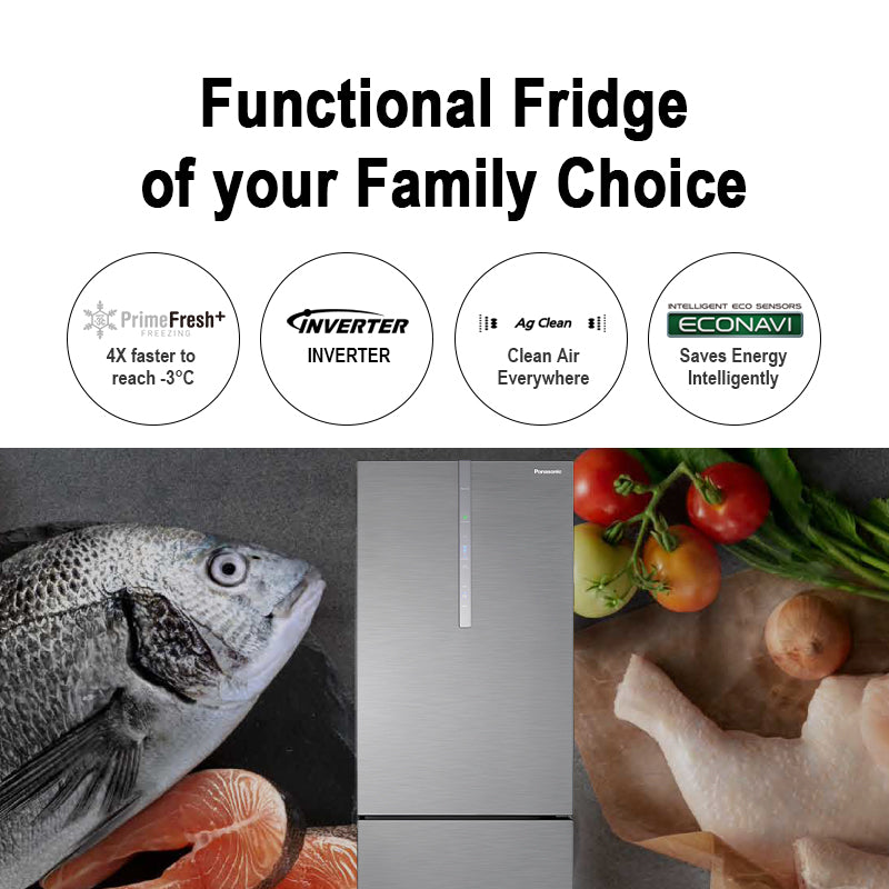 PanasonicNR-BX471CPSP14.4cu.ft.SteelDoorSeries2DoorBottomFreezerInverterRefrigerator-4