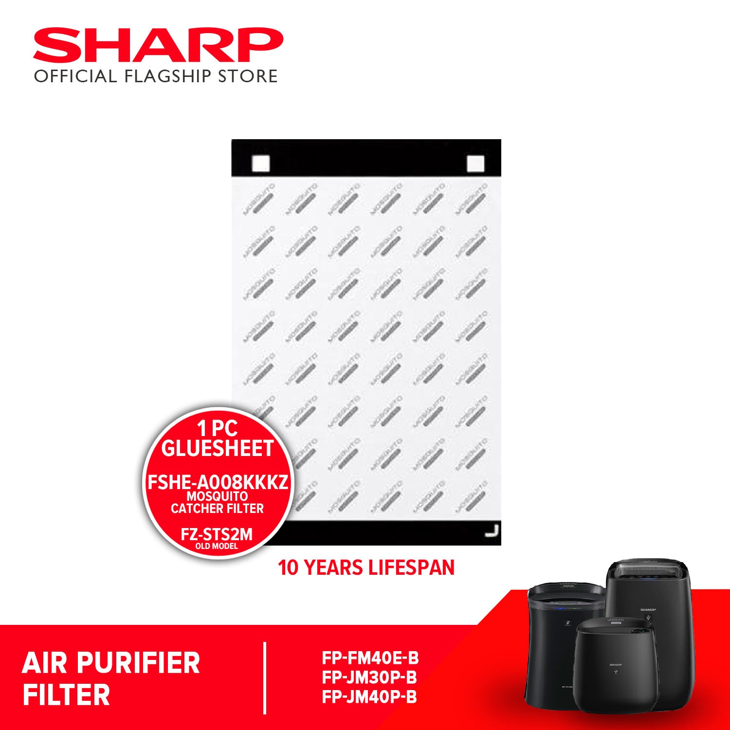 SHARP1PCGlueSheet_FZ-STS2M_forforFP-JM30E-BFP-JM40E-BFP-GM30E-BAirPurifierMosquitoCatcher-1