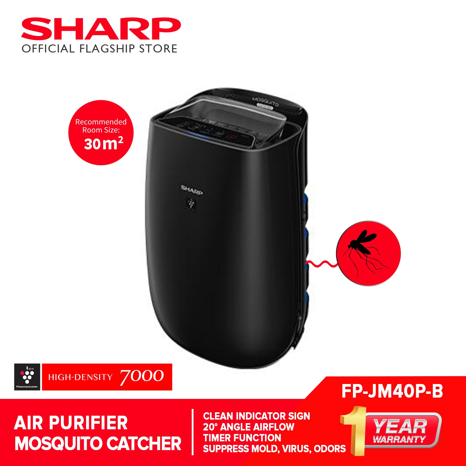 SharpFP-JM40P-BAirPlasmaclusterAirPurifierwithMosquitoCatcher-4