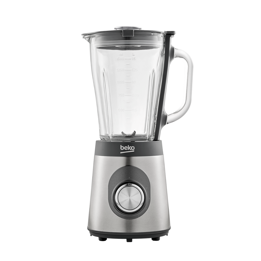 Beko blender with clear pitcher on a white background