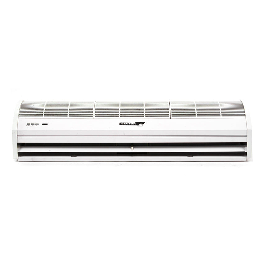 White air conditioner on a white background