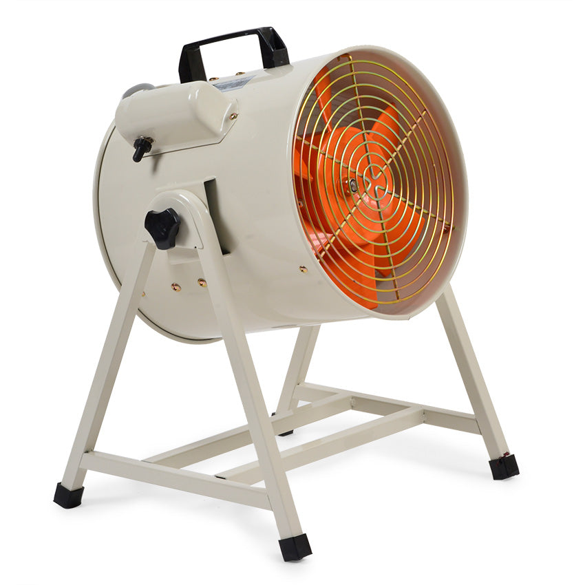 Portable fan heater on a white background