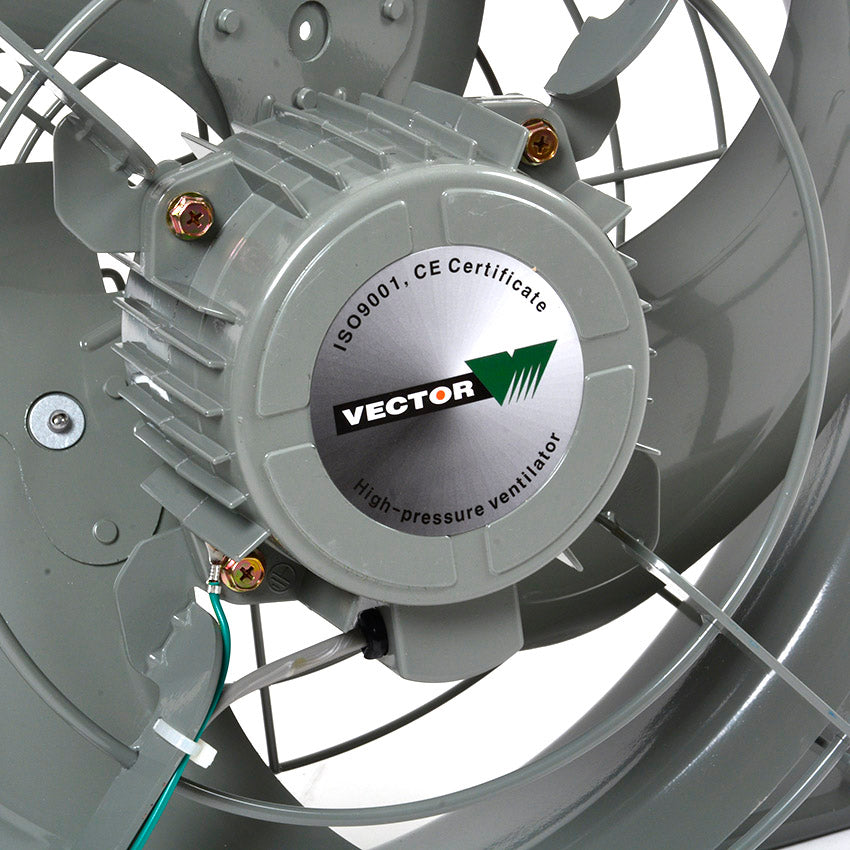 High-pressure ventilator with Vector logo and certification on a white background