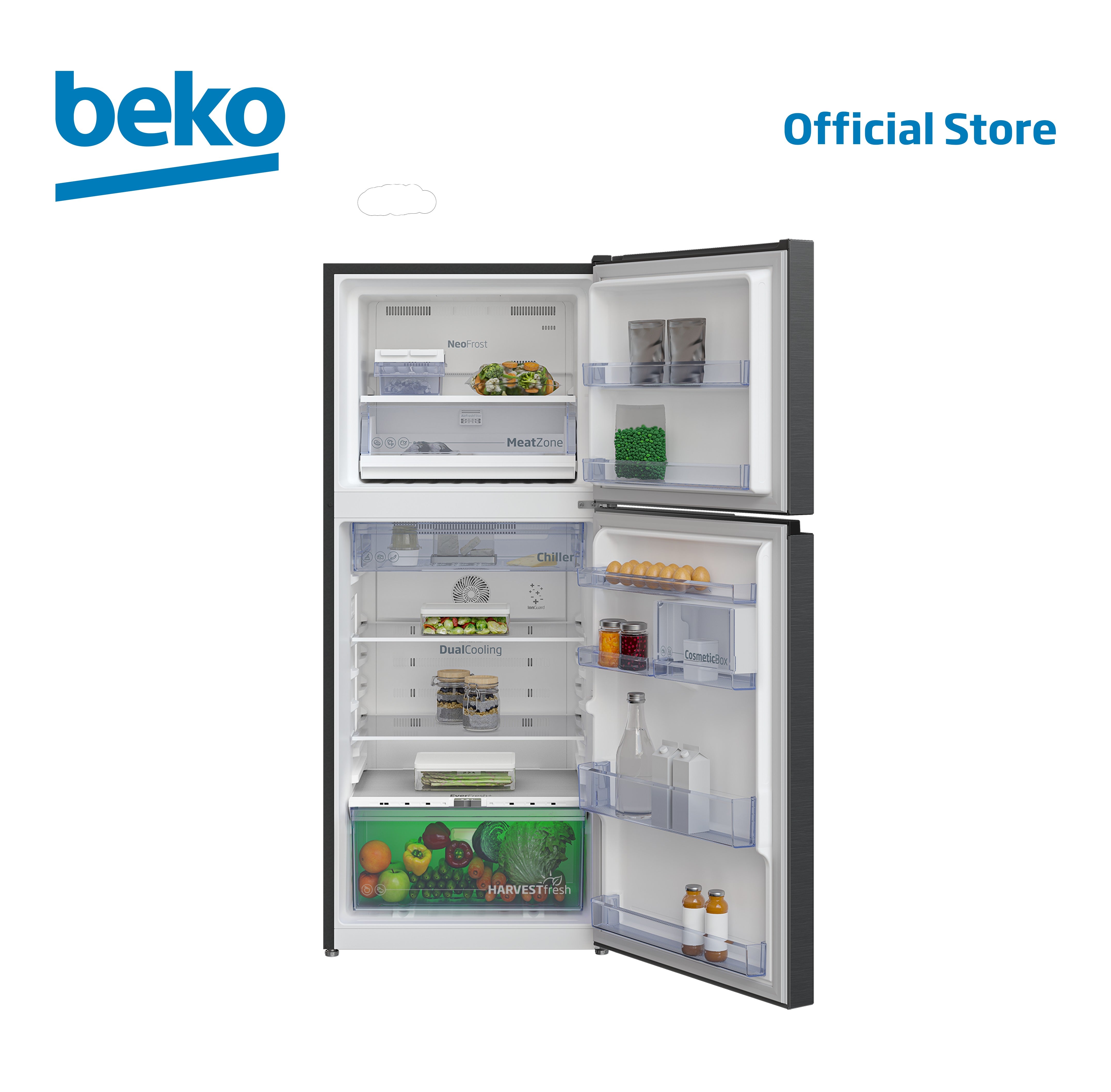 BekoRefrigerator372L_13.1cu.Ft_TopMountFreezerInverterRDNT371E50VZK-2