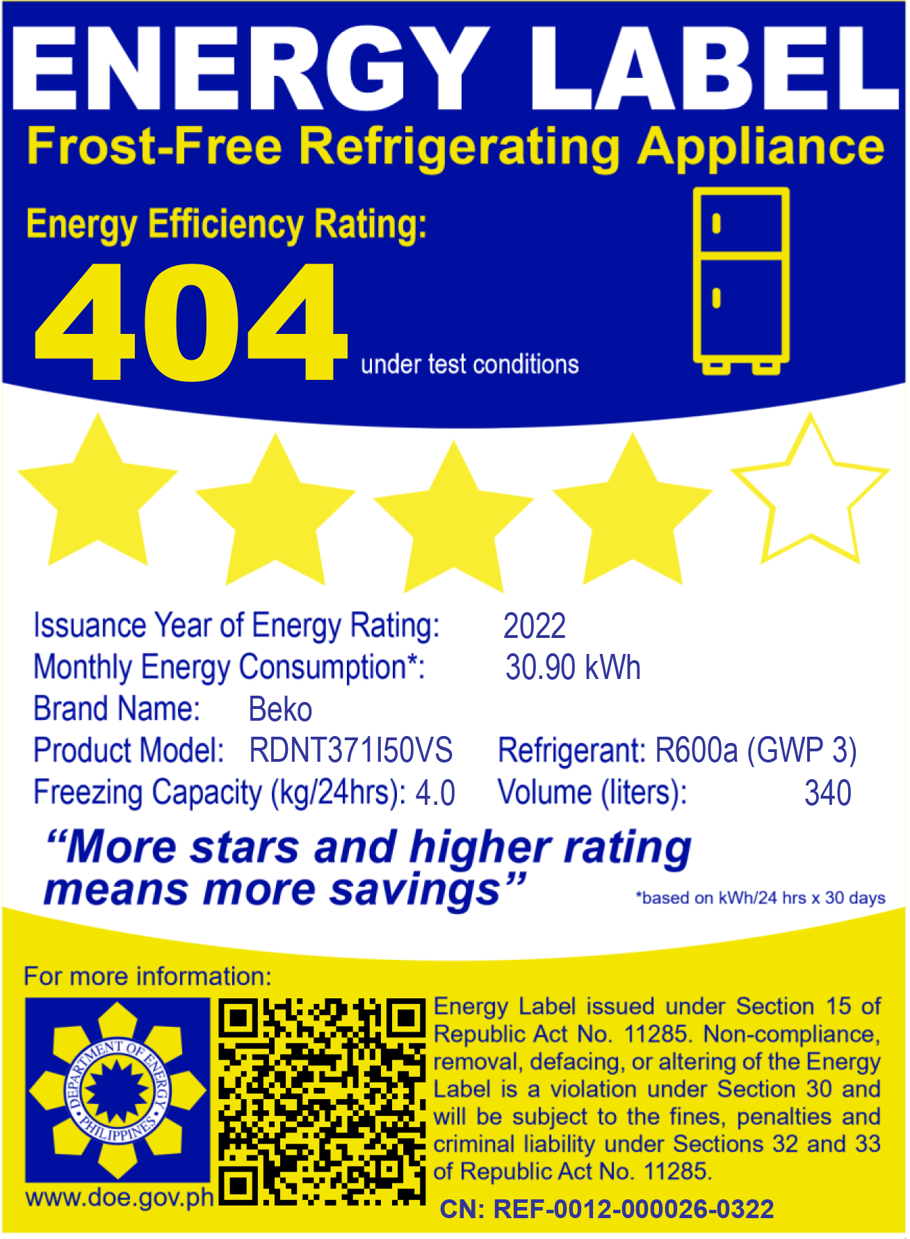 BekoRefrigerator372L_13.1cu.ft_TopMountFreezerInverterRDNT371I50VS-5