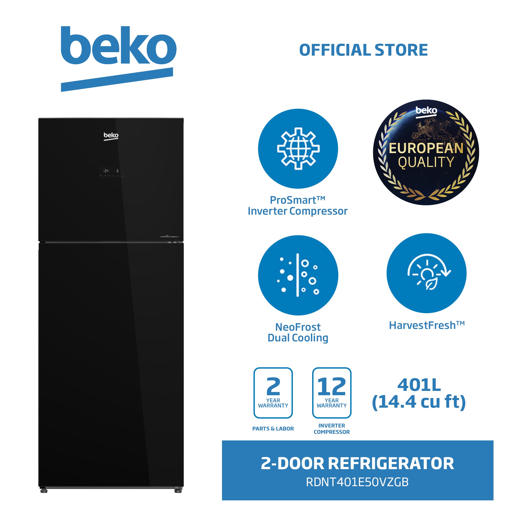 BekoRefrigerator409L_14.4cu.Ft_TopMountFreezerInverterRDNT401E50VZGB-4