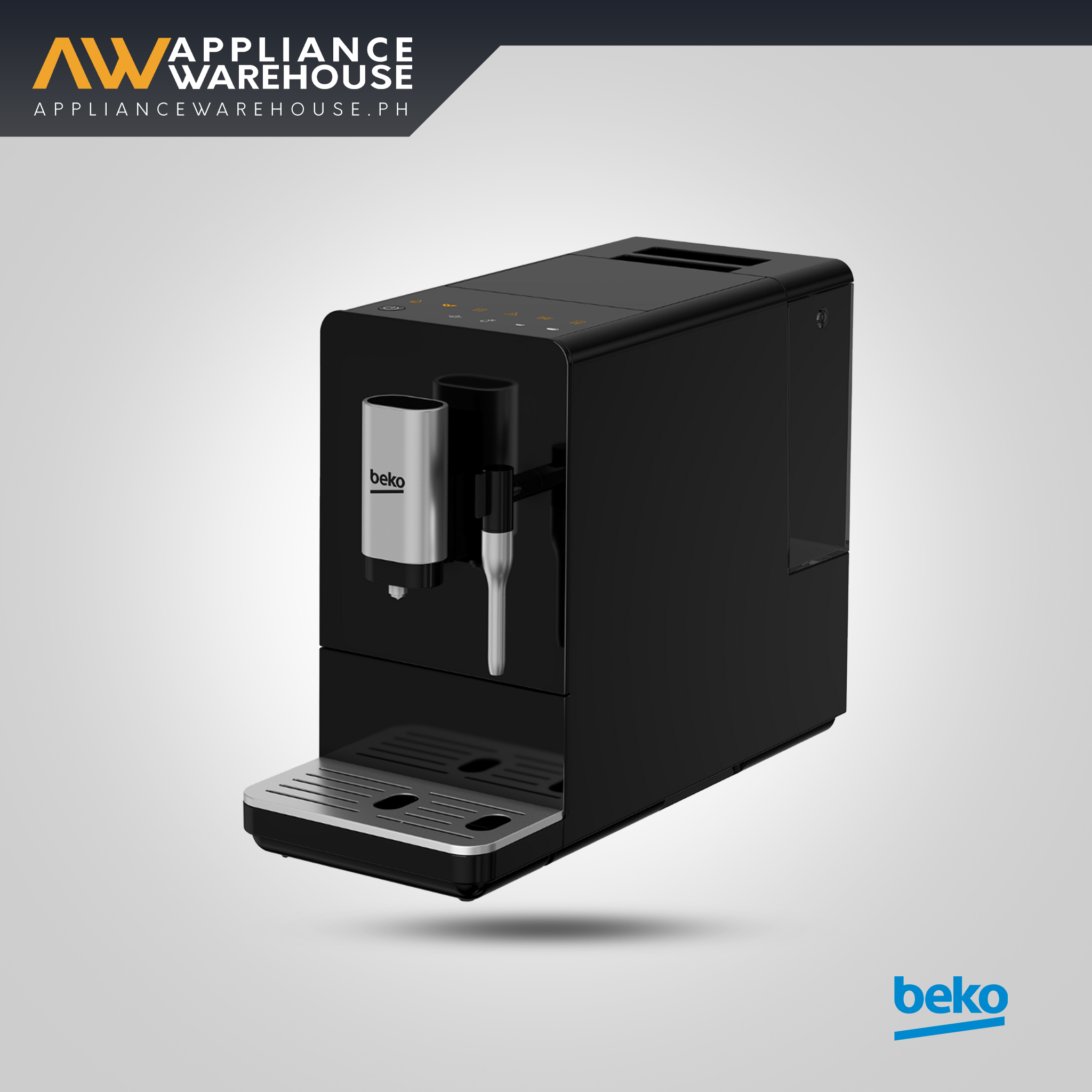 Beko 1350W Espresso Maker with Steam Wand CEG3192B (Black)