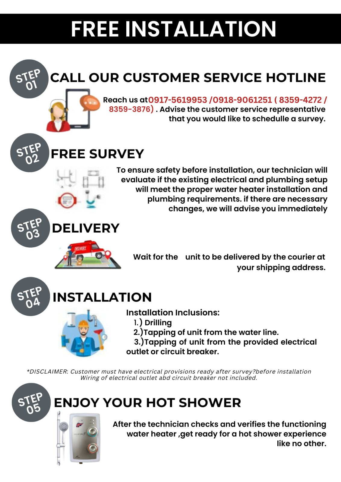 Champs Hotspring 5.6 Kw Multipoint Instant Shower Water Heater (3-Steps Control)  (6)