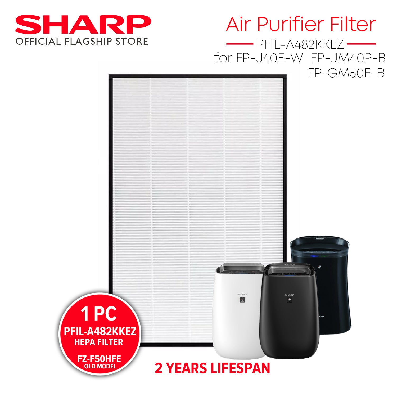 FilterForSHARPFP-J40E-W_FP-JM40P-BAirPurifierHepaFilterPFIL-A482KKEZ_FZ-F50HFE_-2