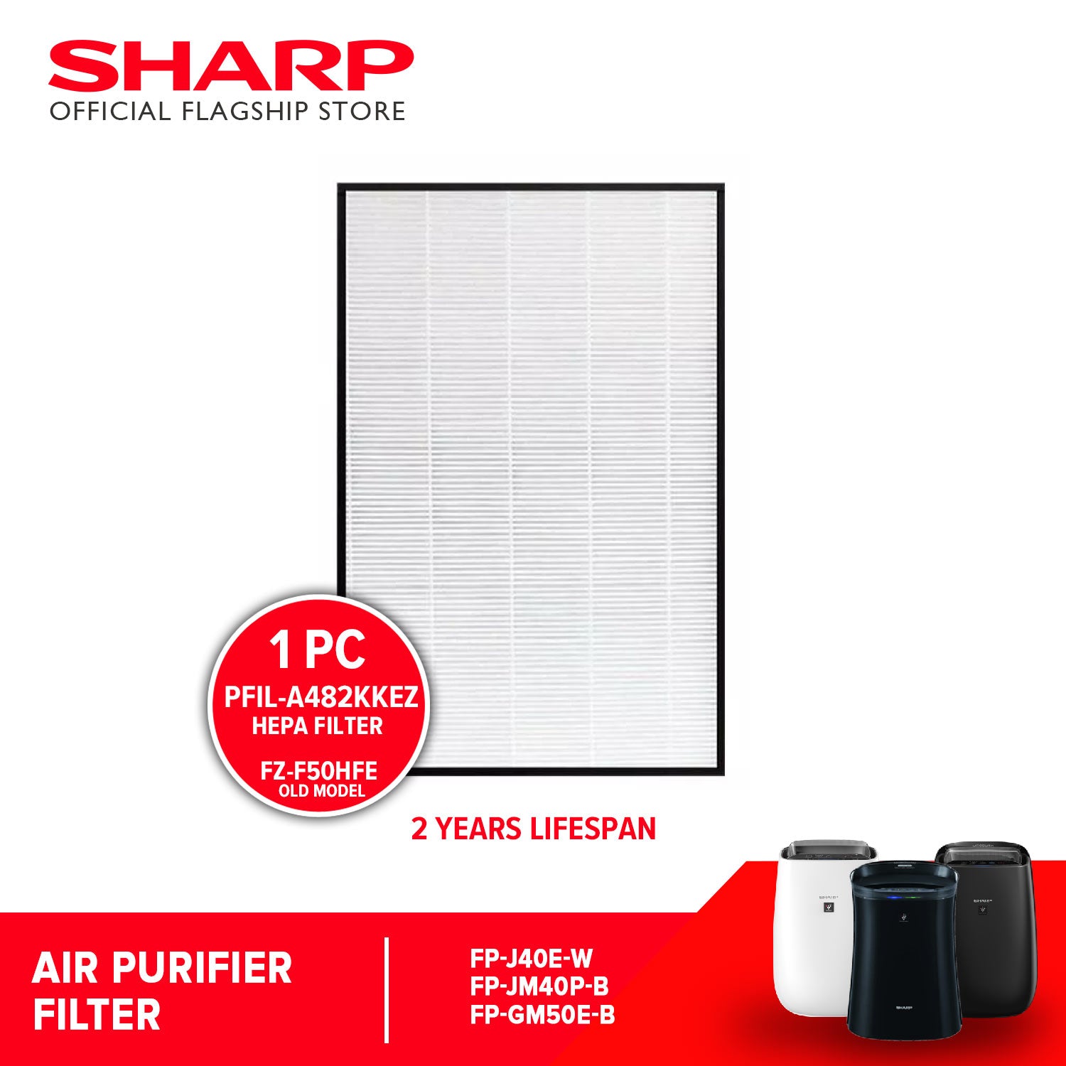 FilterForSHARPFP-J40E-W_FP-JM40P-BAirPurifierHepaFilterPFIL-A482KKEZ_FZ-F50HFE_-4