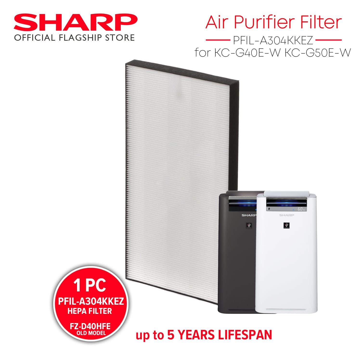 FilterForSHARPKC-G40E-WKC-G50E-WAirPurifierHepaFilterPFIL-A304KKEZ_FZ-D40HFE