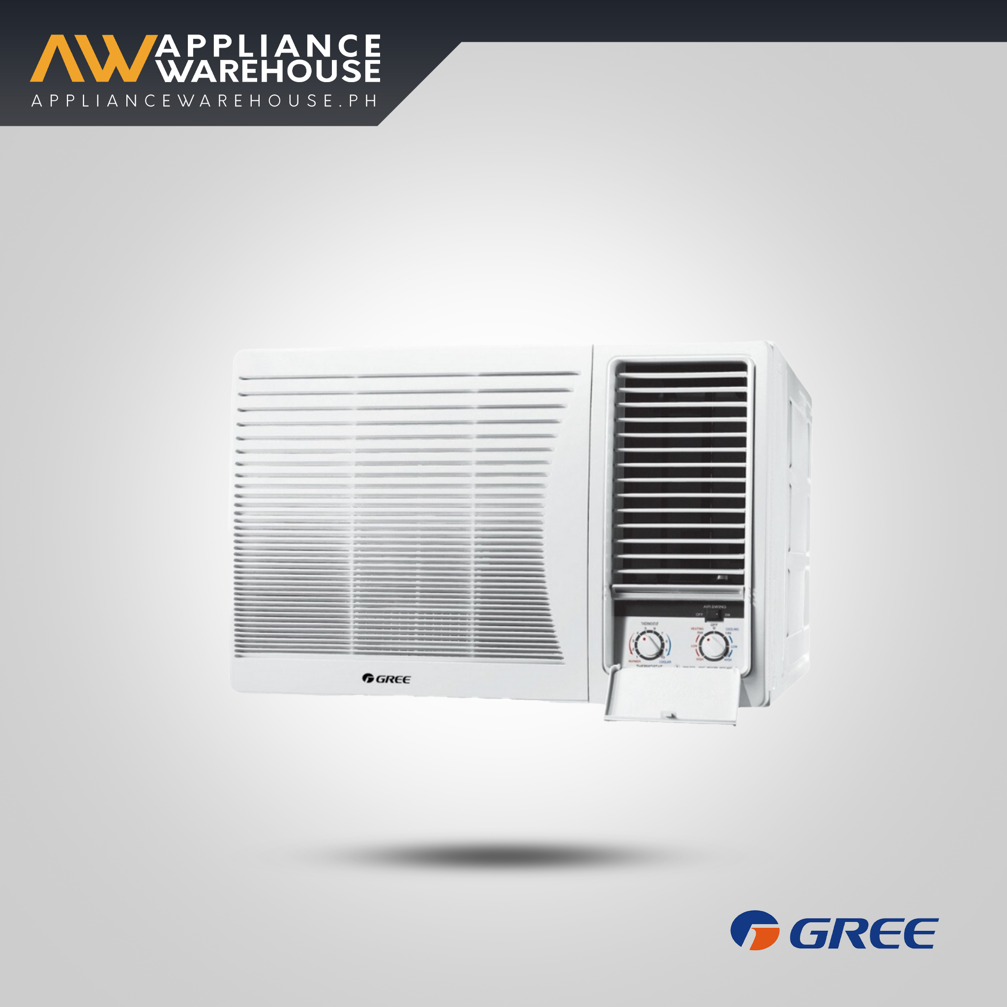 Gree 1.5HP Window Type Manual Non-Inverter Aircon