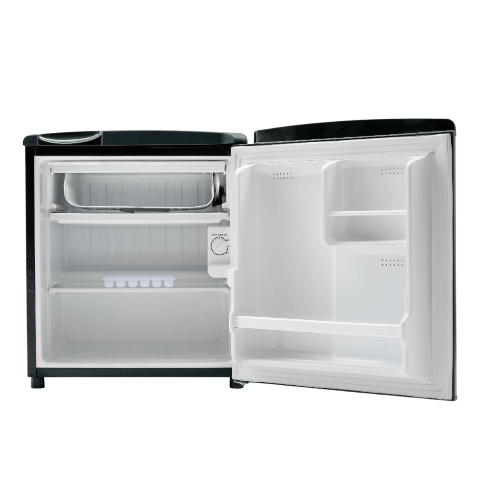 [HOT DEALS] Haier HR-80VN (BS) 1.8 cu.ft./50L Quick Cooling Single Door Personal/Mini Refrigerator with Freezer (Black Silver)