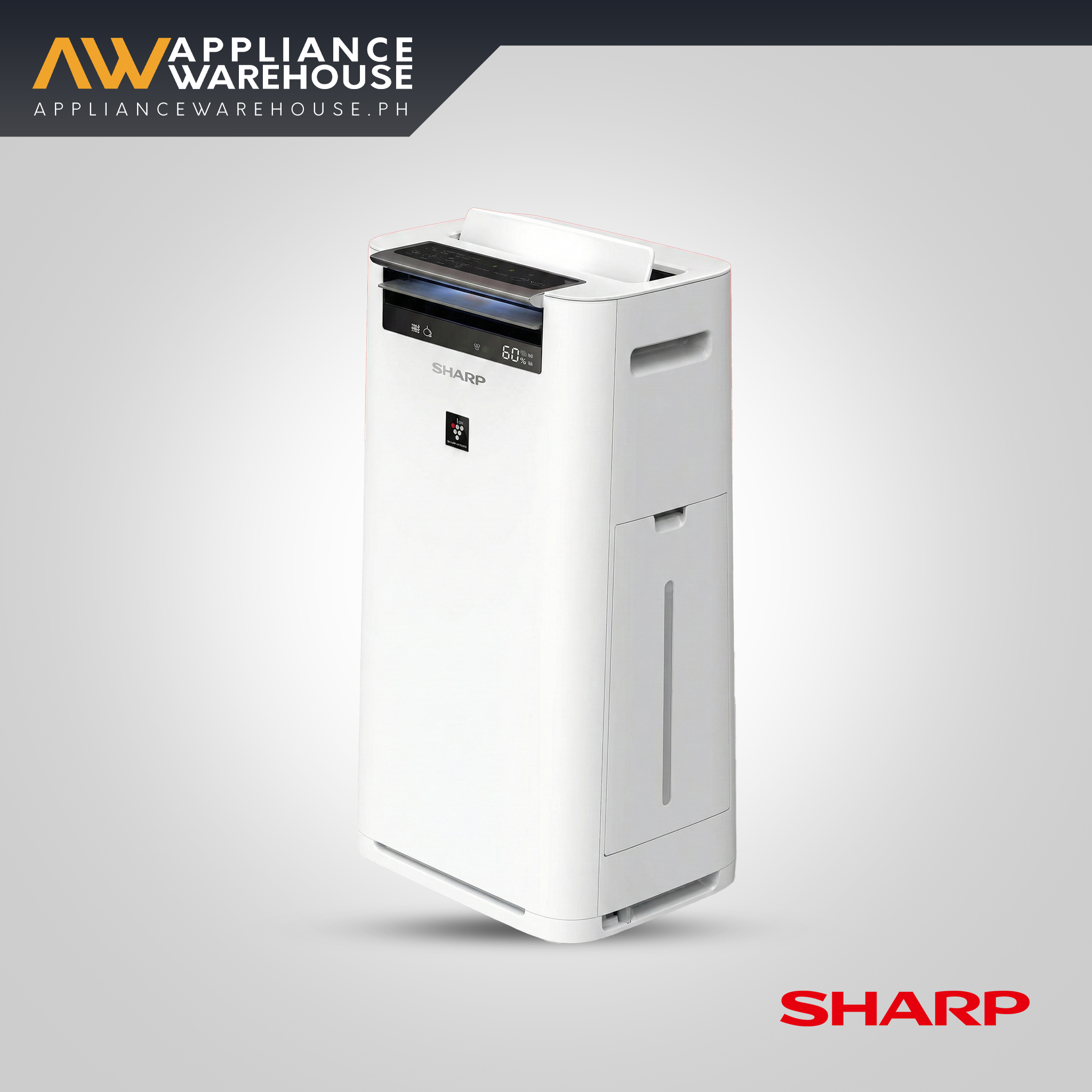 Sharp KC-G60E-W Air Plasmacluster Air Purifier with HUMIDIFIER