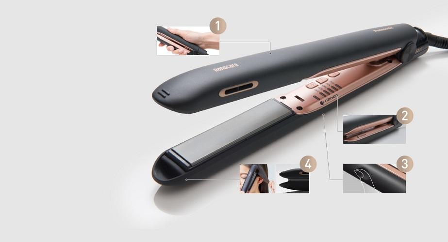 PanasonicBeautyHairStraightenerwithnanoe_TechnologyEH-HS99-Moisturizeshairforshinyandstyledfinish-3