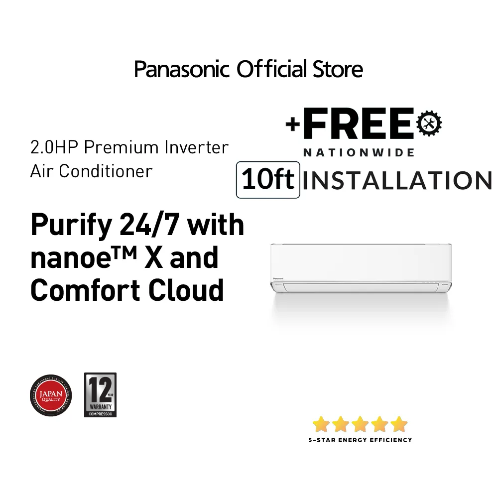 PanasonicCS-XU18XKQ2.0HPPremiumInverterAEROSERIESSingle-SplitTypeAircon-8