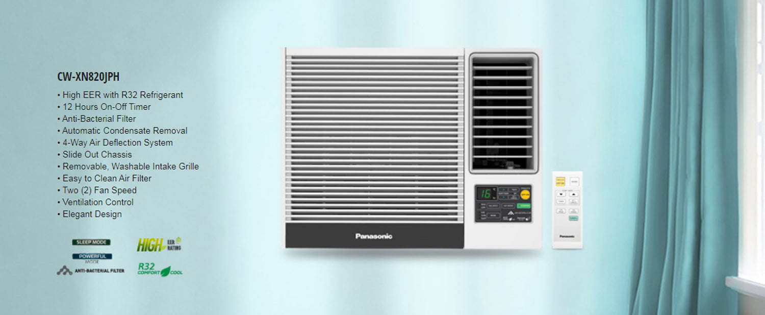 PanasonicCW-XN820JPH0.75HpDeluxeRemoteControlWindowTypeAircon-5