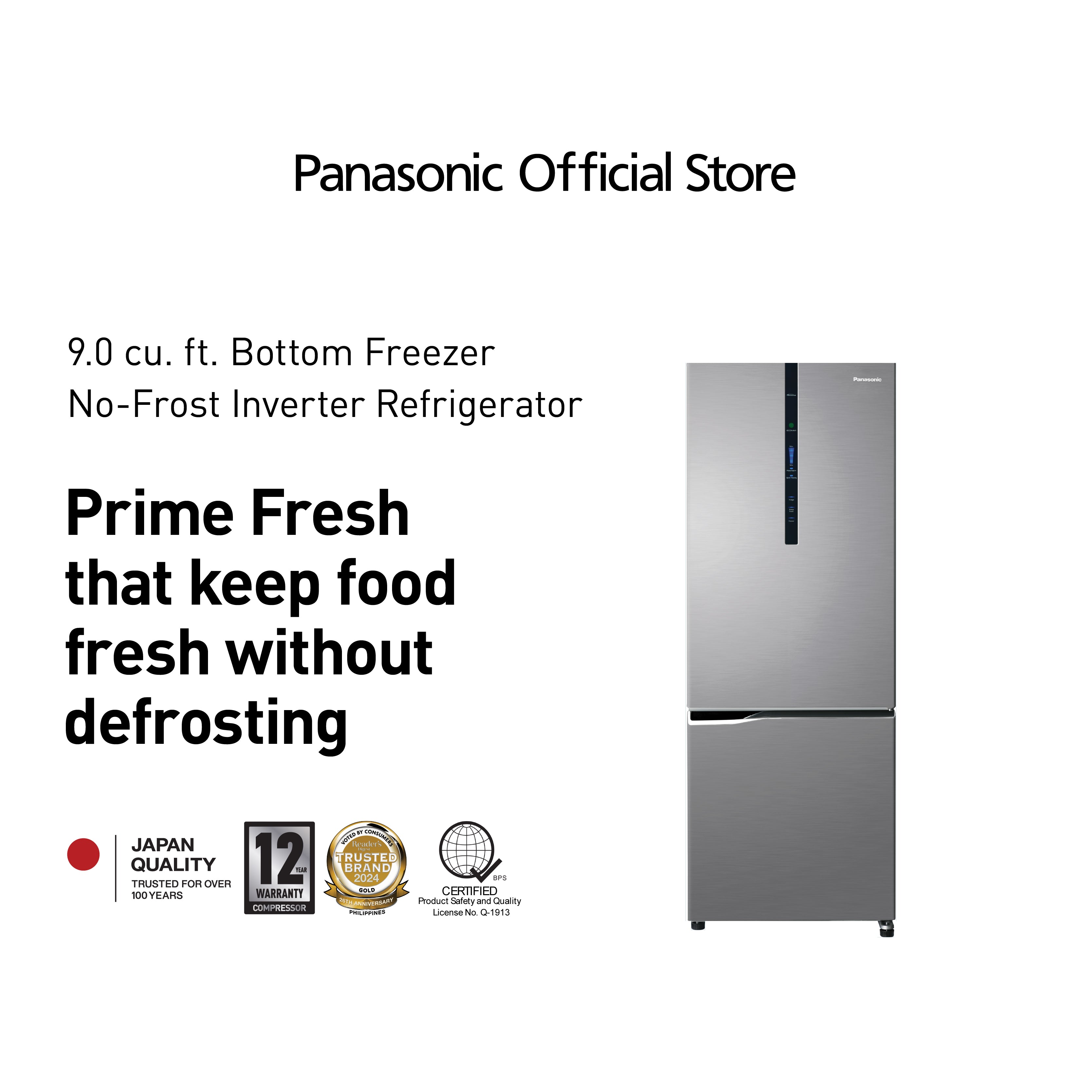 PanasonicNR-BV280XSPH9.0cu.ft.BottomFreezerNoFrostInverterRefrigerator-1
