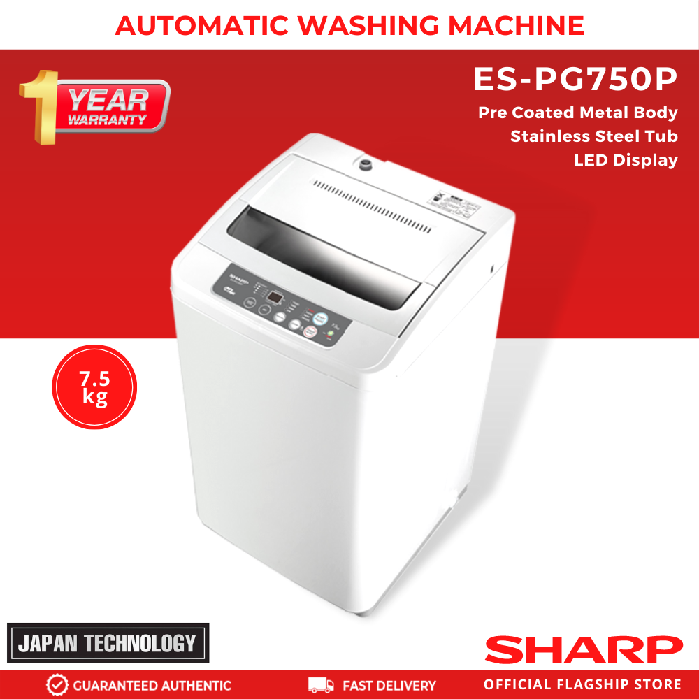 SharpES-PG750P7.5kgFullyAutomaticTopLoadWashingMachine-1