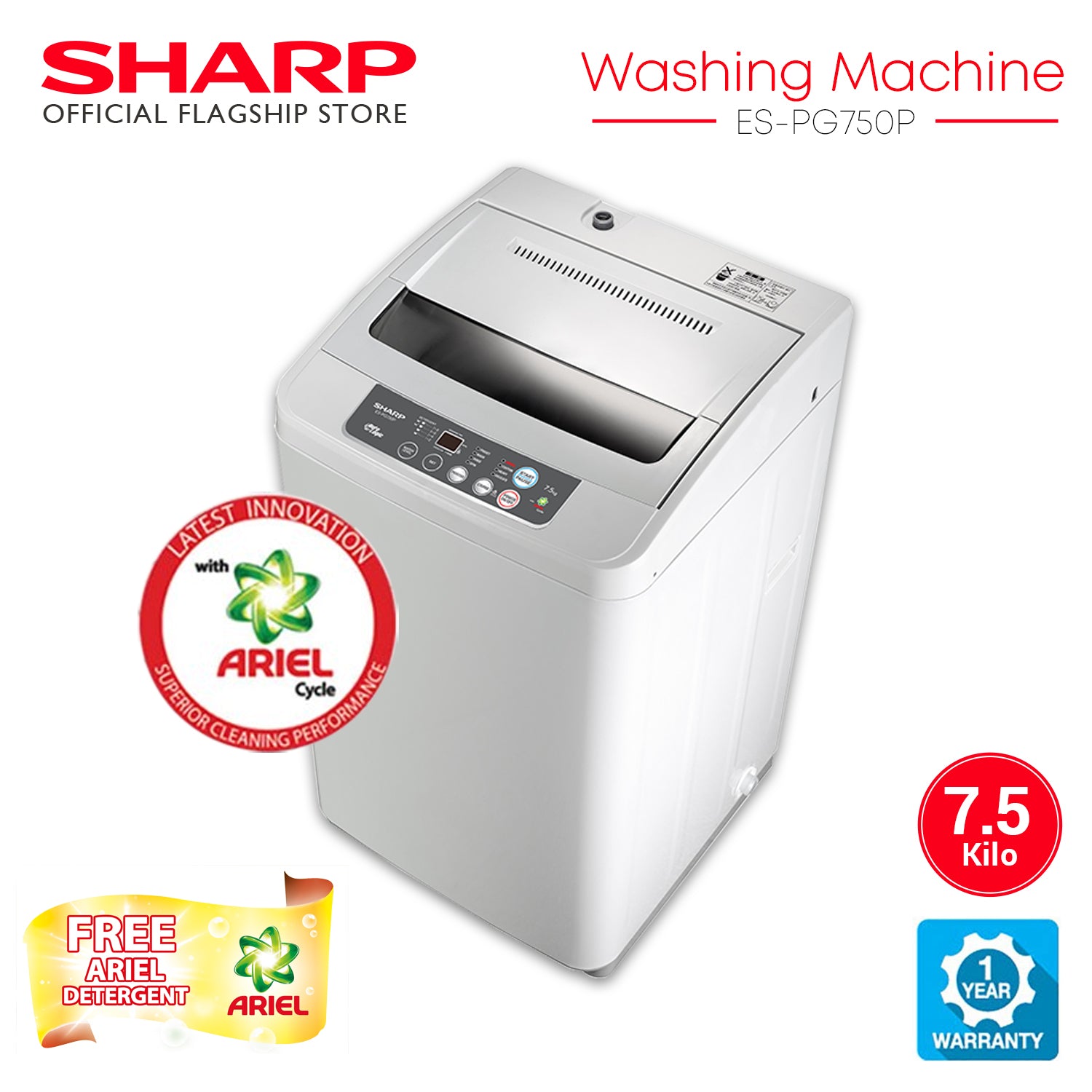 SharpES-PG750P7.5kgFullyAutomaticTopLoadWashingMachine-2