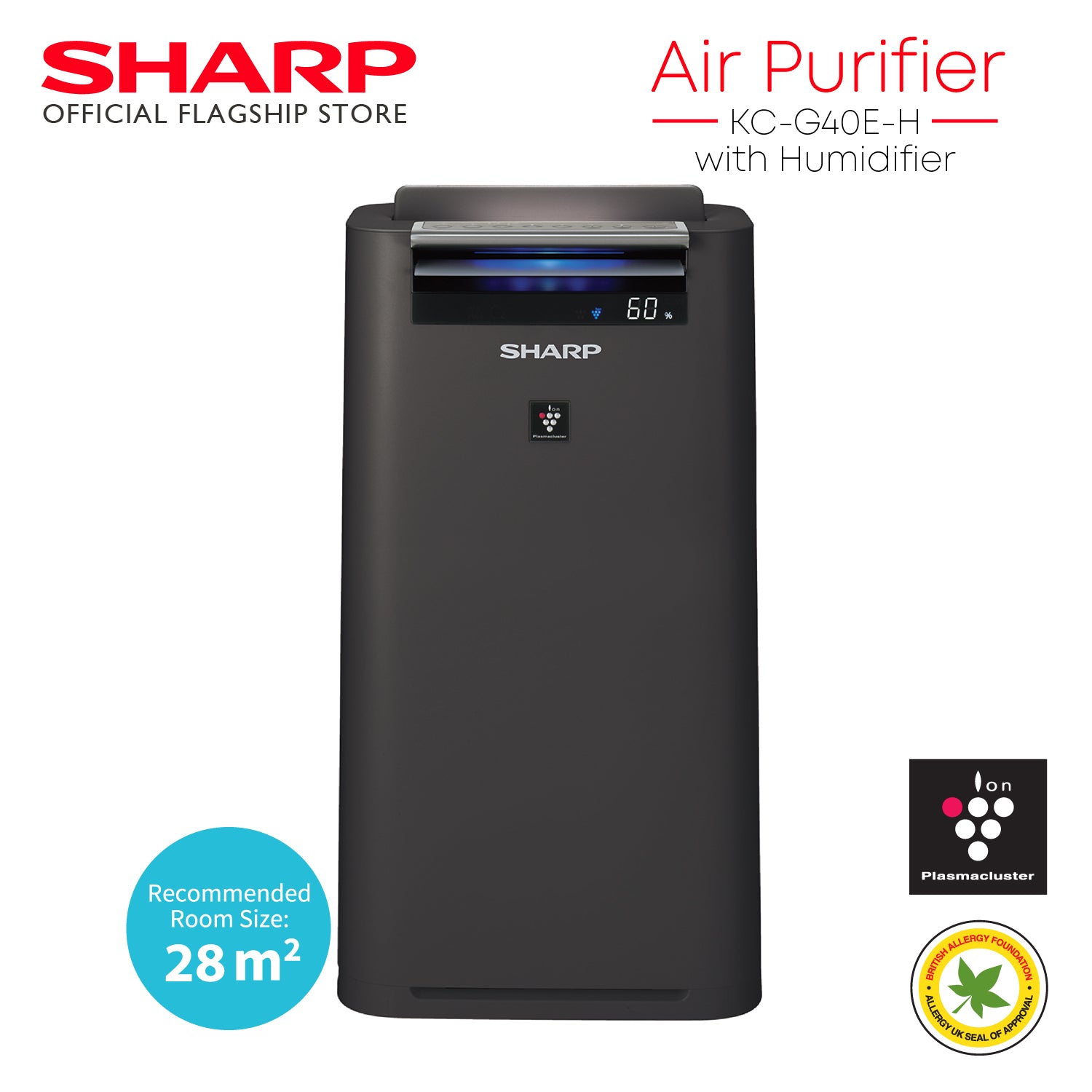 SharpKC-G40EAirPlasmaclusterAirPurifierwithHUMIDIFIER-G3