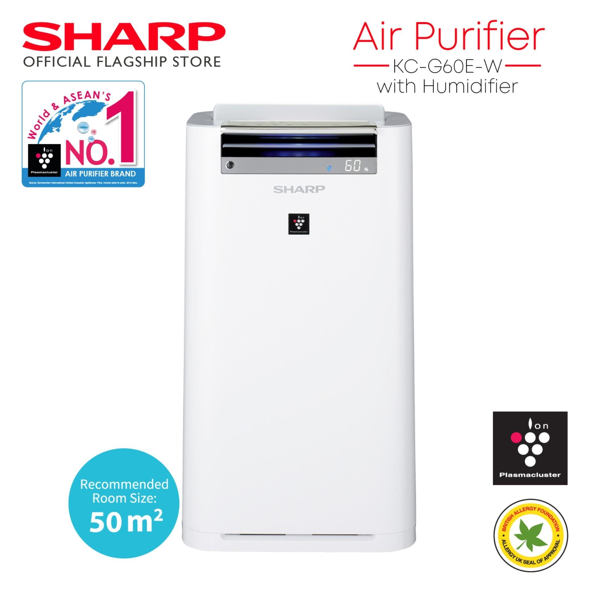 SharpKC-G60E-WAirPlasmaclusterAirPurifierwithHUMIDIFIER-5