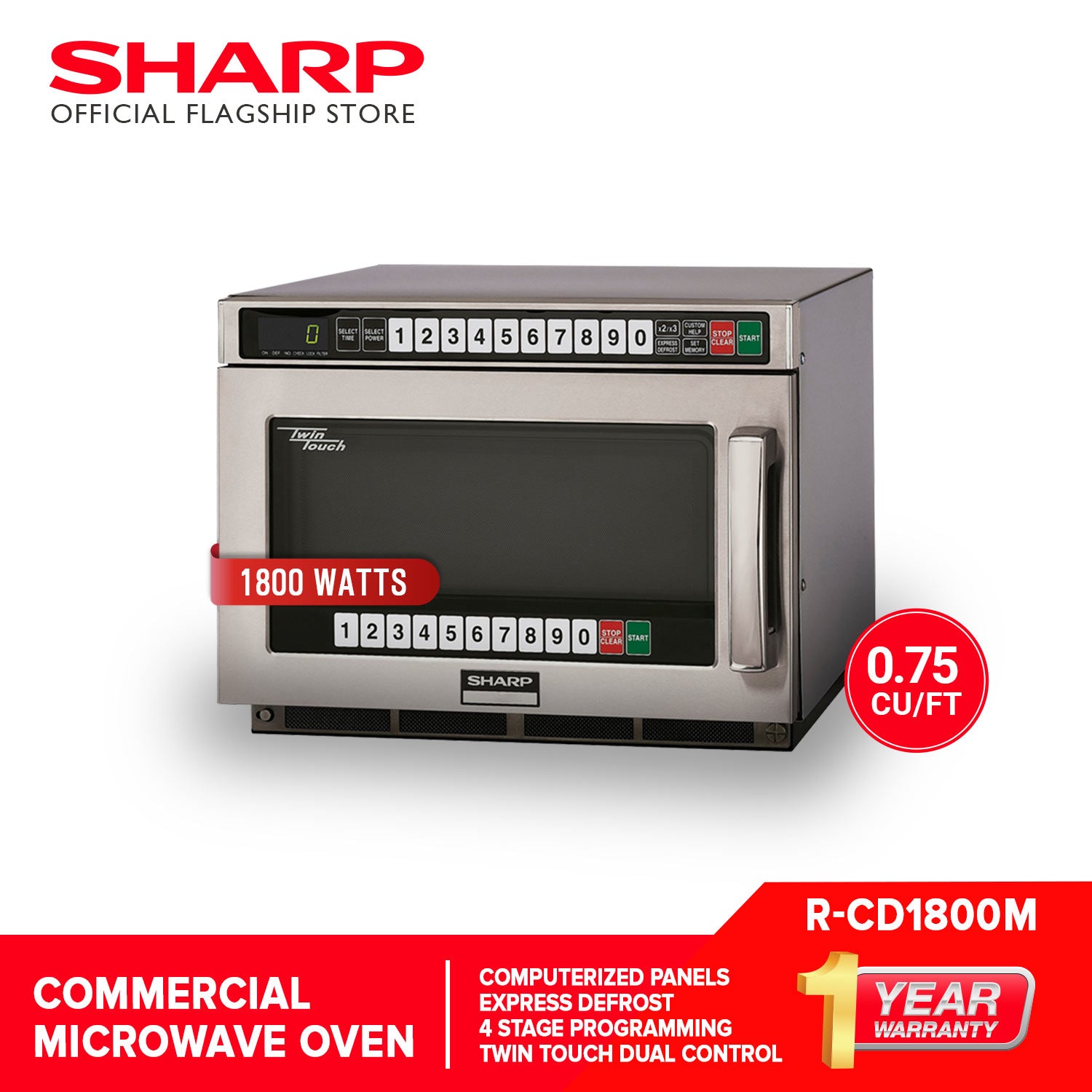 SharpTwinTouch_1800WattCommercialMicrowaveOvenwithDualTouchPadsRCD1800M-8