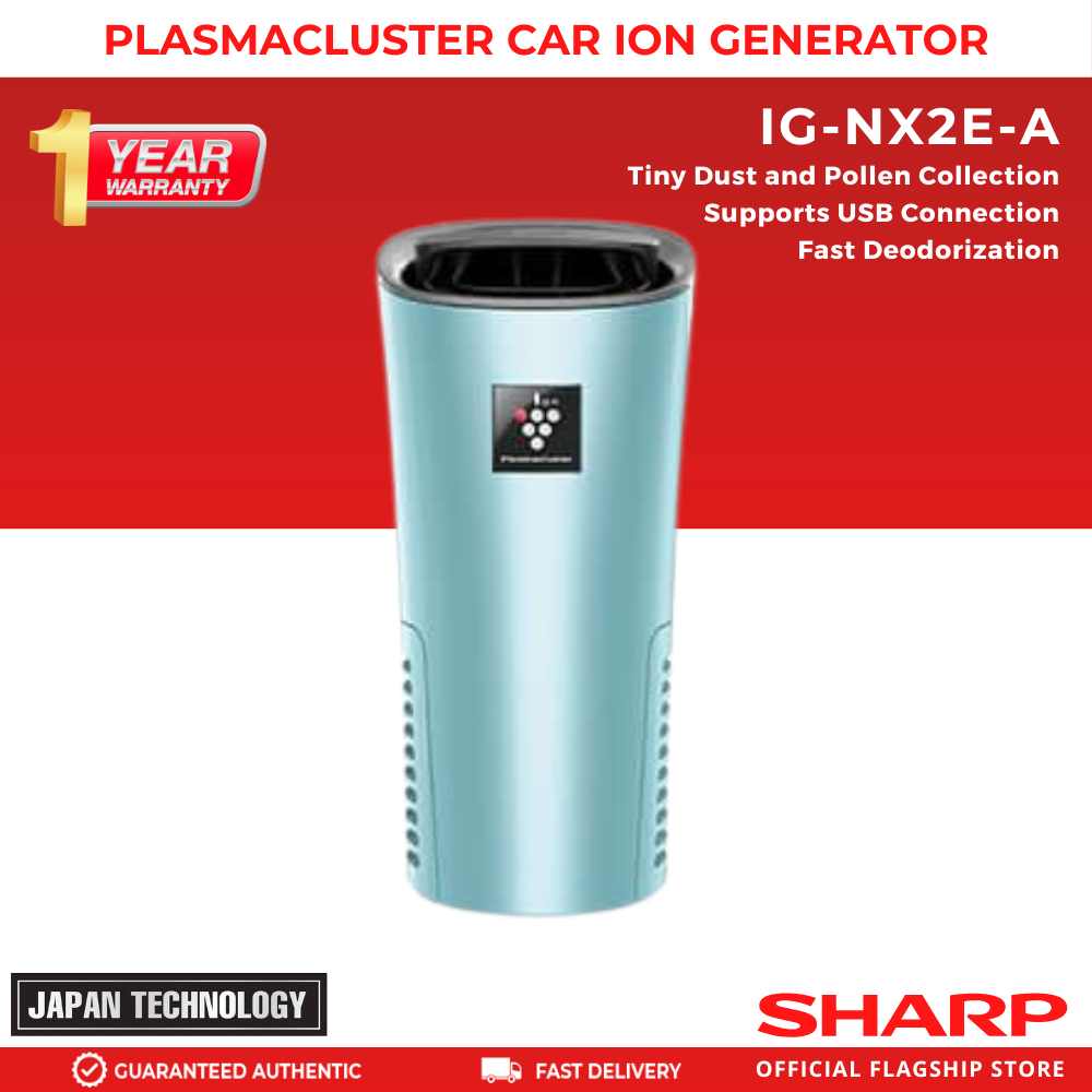 Sharp IGNX2E Plasmacluster Car Ion Generator (Mint Blue)