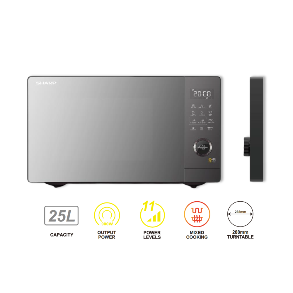 Sharp R-72F(B) 25 Liters Microwave Oven (Latest Model)_2