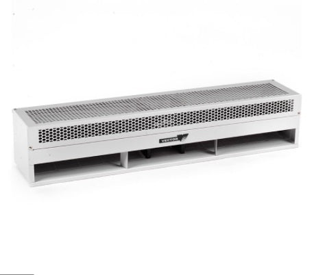 Long rectangular metal vent on a white background