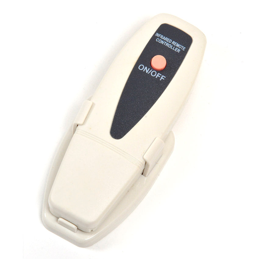 Infrared remote controller with on/off switch on a white background