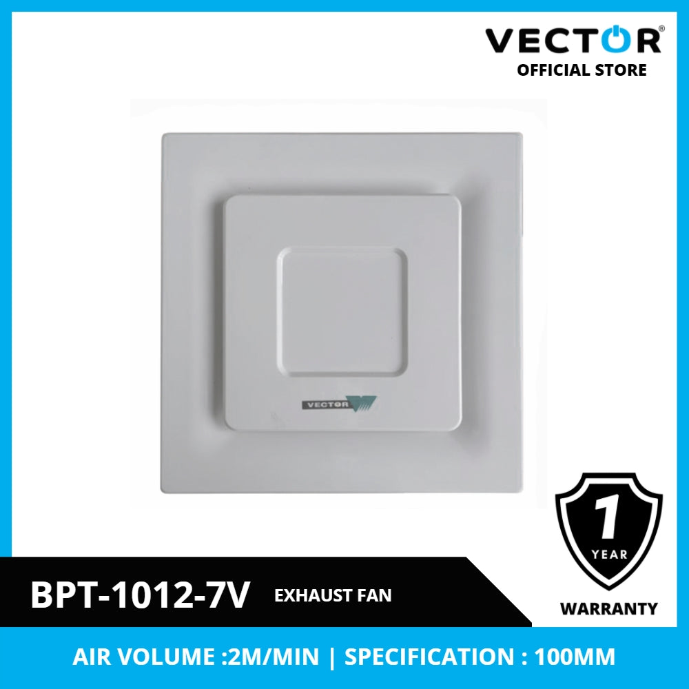 Vector BPT 10-12-7V Exhaust Fan (White) Old Model (1)
