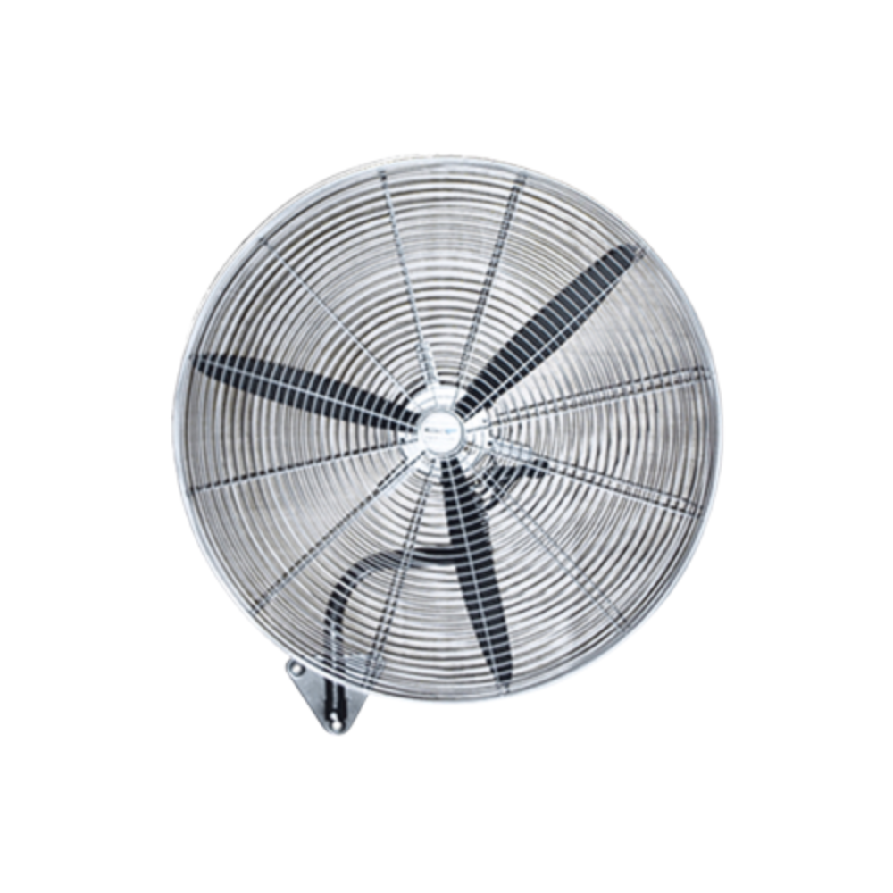 Metallic fan blade on a white background