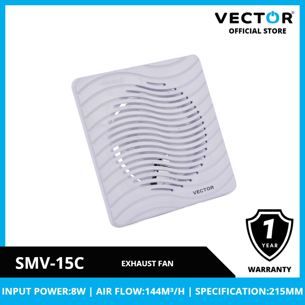 Vector SMV-15C 6"  Ceiling Exhaust Fan (White)