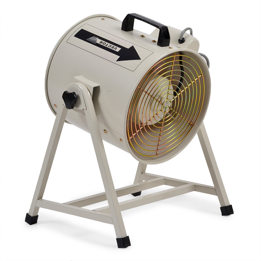Portable fan heater on a white background