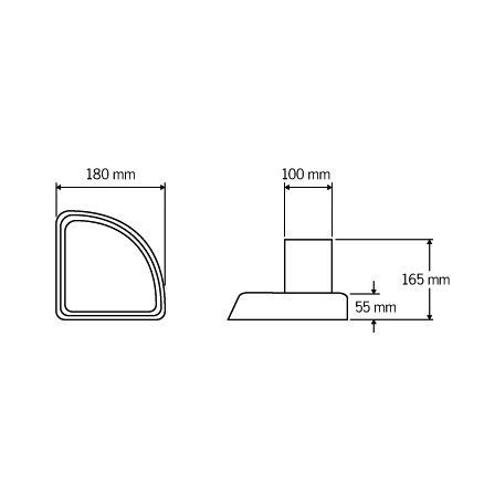 Vector VL-B1-LM-C Basic Corner w/ Fan Ceiling (LED Light & Motorized Extractor Fan in 1) (4)